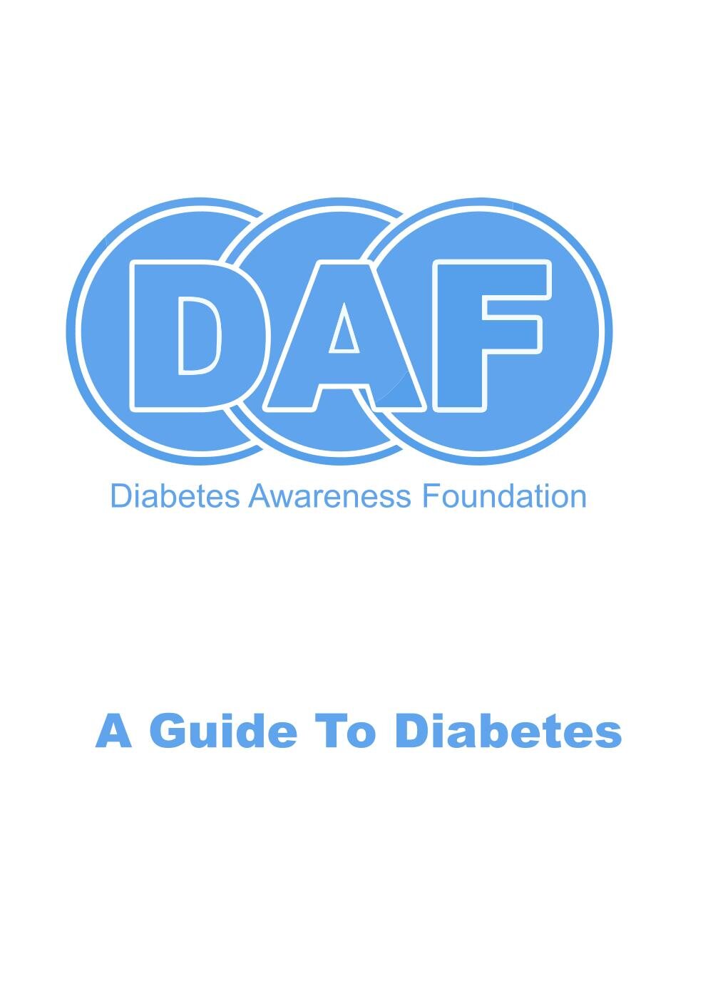 DAF Guide to Diabetes cover